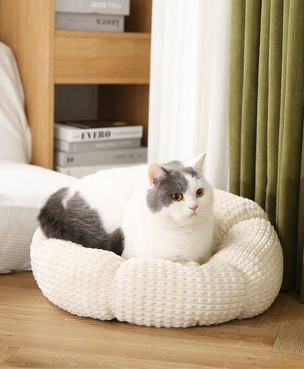 Круглый милый диван-кровать для домашних животных