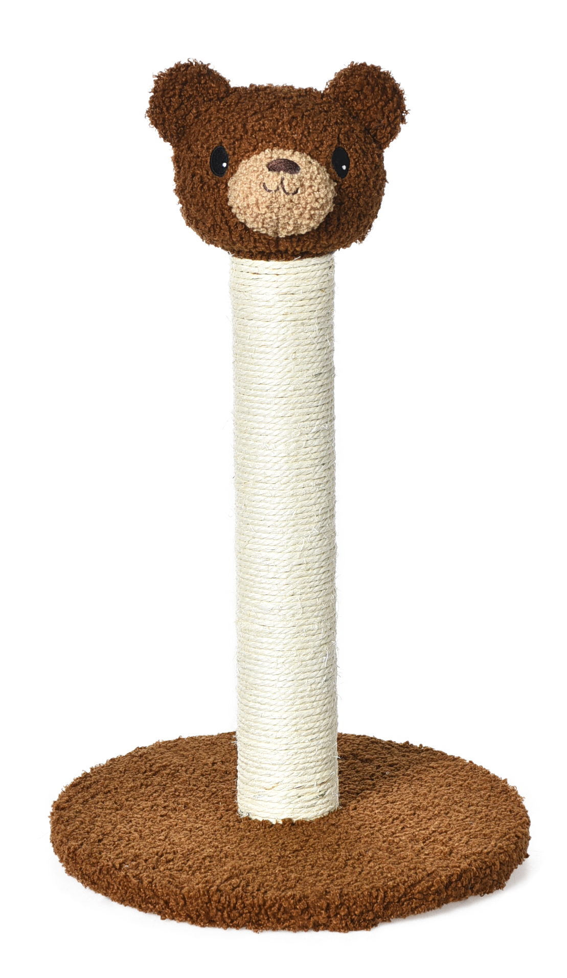 Плюшевая голова медведя для кошек с когтеточкой