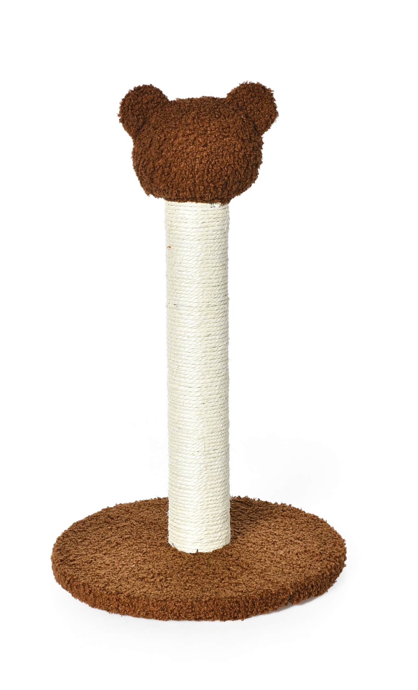 Плюшевая голова медведя для кошек с когтеточкой