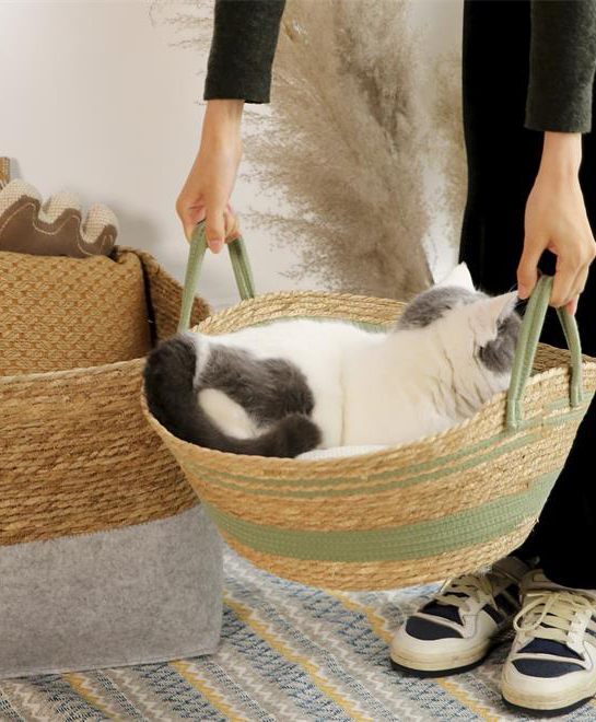 Ручно тканая мягкая и удобная лежанка для домашних животных