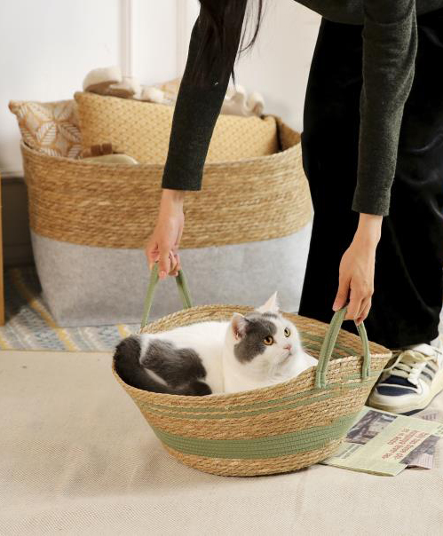 Ручно тканая мягкая и удобная лежанка для домашних животных