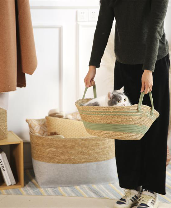 Ручно тканая мягкая и удобная лежанка для домашних животных