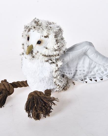 Реалистичная плюшевая игрушка для собак в форме совы