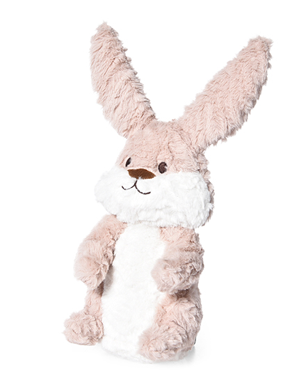 Розовая плюшевая игрушка для собак в форме кролика, наполненная полипропиленовым хлопком