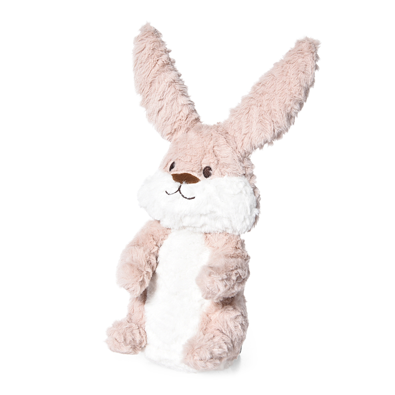 Розовая плюшевая игрушка для собак в форме кролика, наполненная полипропиленовым хлопком