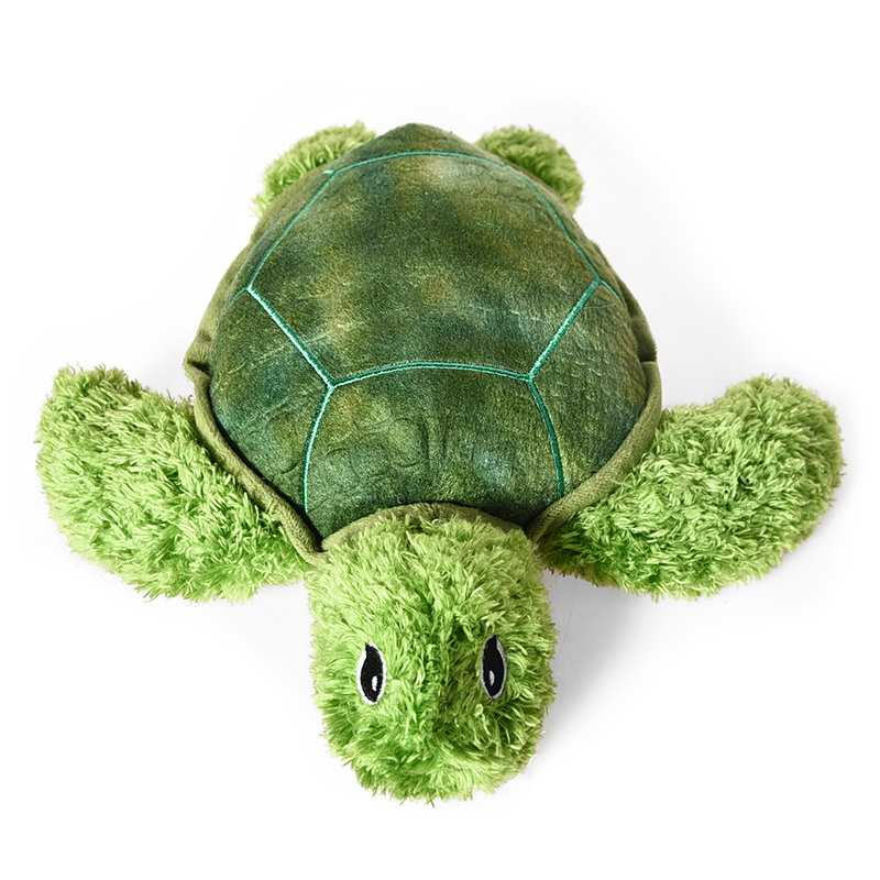 Плюшевая игрушка для собак «Зеленая черепаха», изготовленная из персикового флиса и плюша с рисунком динозавра