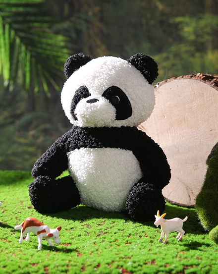 Черно-белая плюшевая игрушка для собак в форме панды