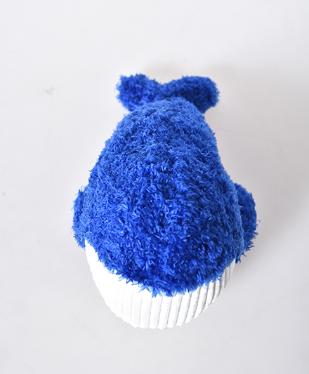 Мягкая плюшевая игрушка для собак с дизайном темно-синего кита