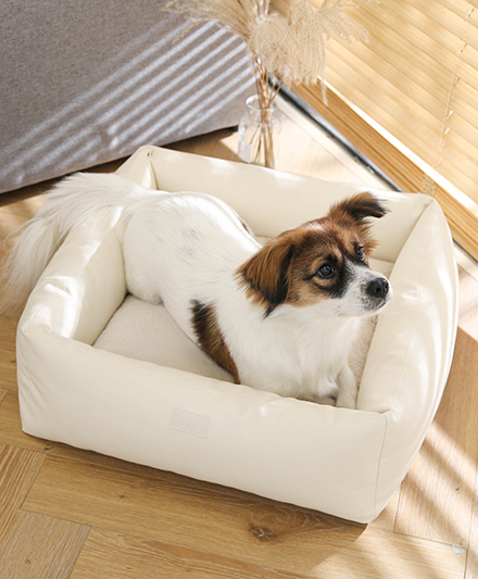 Квадратная кровать для собак с плюшевой внутренней отделкой из кроличьего бархата