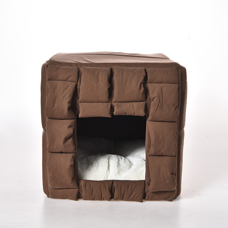 Зимняя теплая клетчатая кошачья кровать с дизайном в стиле Michelin