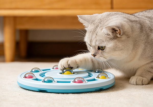 Распространённые виды игрушек-головоломок для кошек