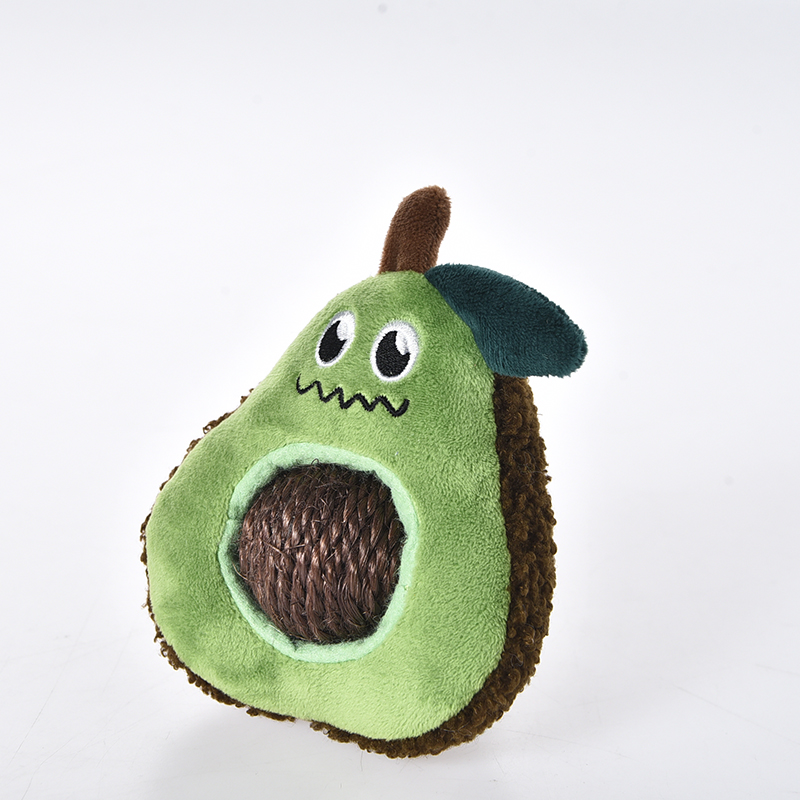 Игрушка для кошек Fun Avocado с плюшевой обложкой и подвижным мячиком
