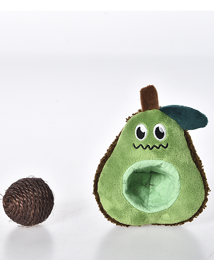 Игрушка для кошек Fun Avocado с плюшевой обложкой и подвижным мячиком