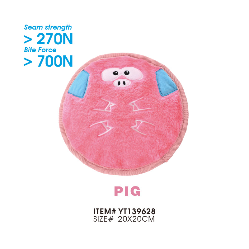 Лёгкая плоская плюшевая игрушка для собак в форме свинки
