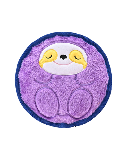 Прочная плоская игрушка для собак в форме ленивца с встроенной пищалкой