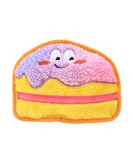 Мягкая плоская плюшевая игрушка для собак в форме тортика