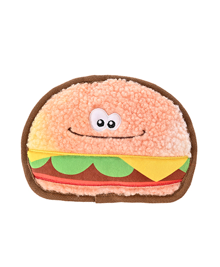 Американская плоская игрушка для собак в форме гамбургера