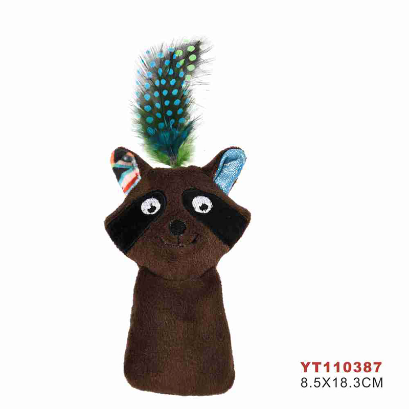 Игрушка для кошек в богемном стиле с кошачьей мятой и перьями на верхушке