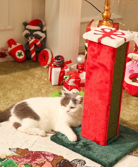 Профессиональный производитель рождественской кошачьей елки с сизалевой поверхностью для царапания и прочной основой
