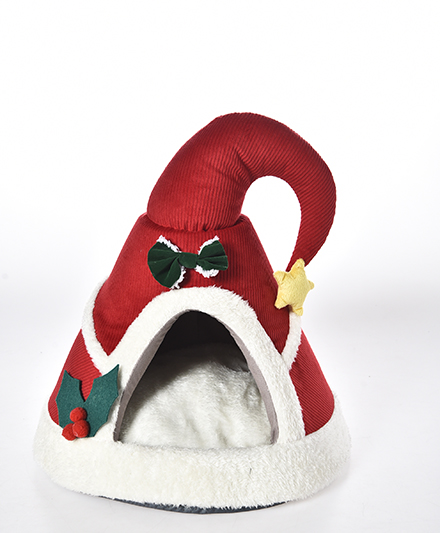Рождественская лежанка для кошек с индивидуальным логотипом — мягкий моющийся домик для кошек на зиму, оптовая продажа
