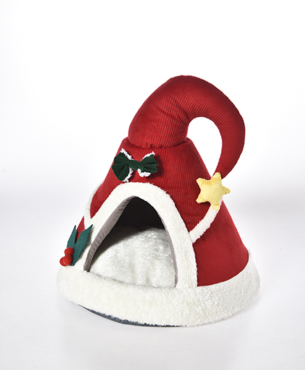 Рождественская лежанка для кошек с индивидуальным логотипом — мягкий моющийся домик для кошек на зиму, оптовая продажа