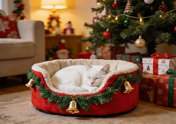 Рождественские лежанки для домашних животных: прибыльный сезонный товар для брендов товаров для животных